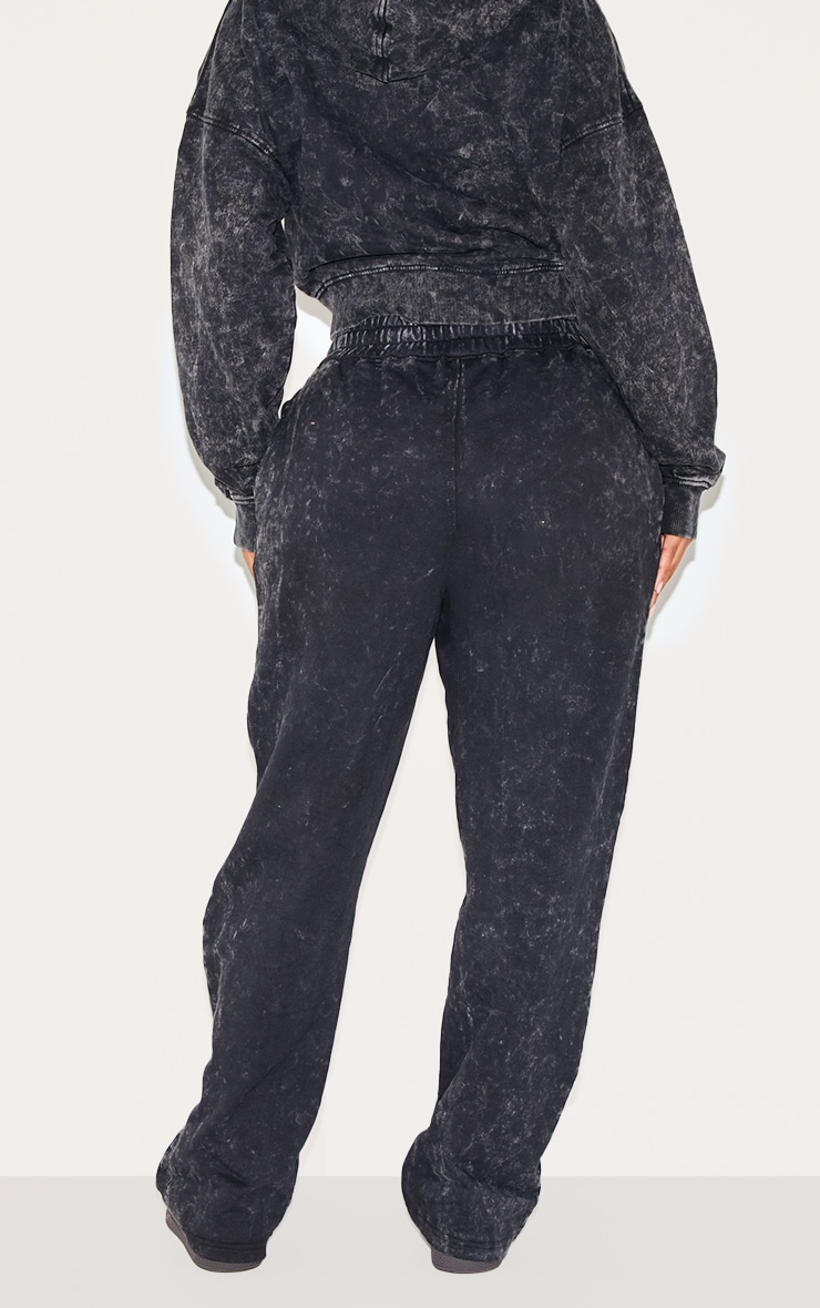 PRETTYLITTLETHING Shape Jogging large taille haute gris anthracite à slogan imprimé image 3