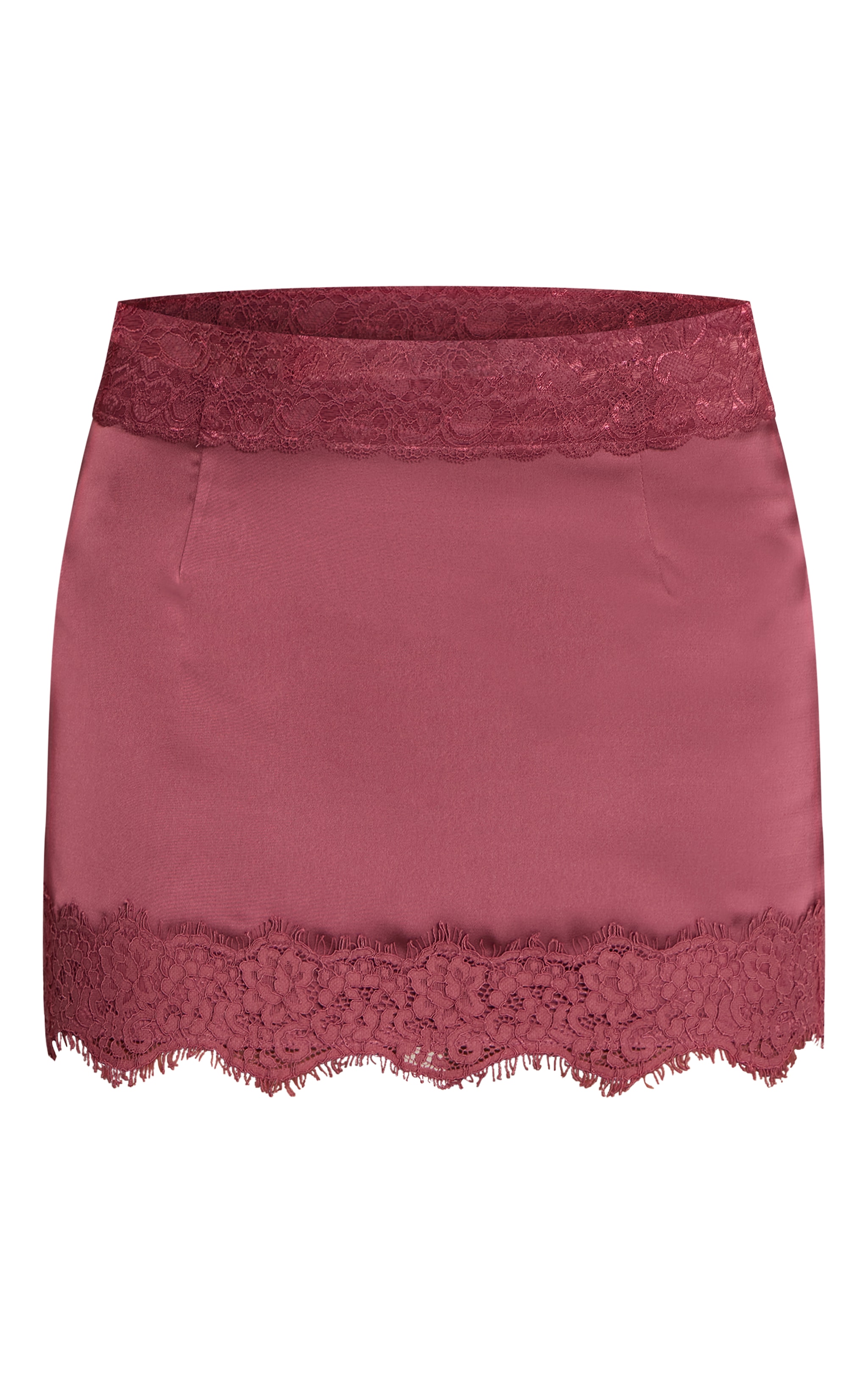 Plum Double Lace Trim Mini Skirt image 6