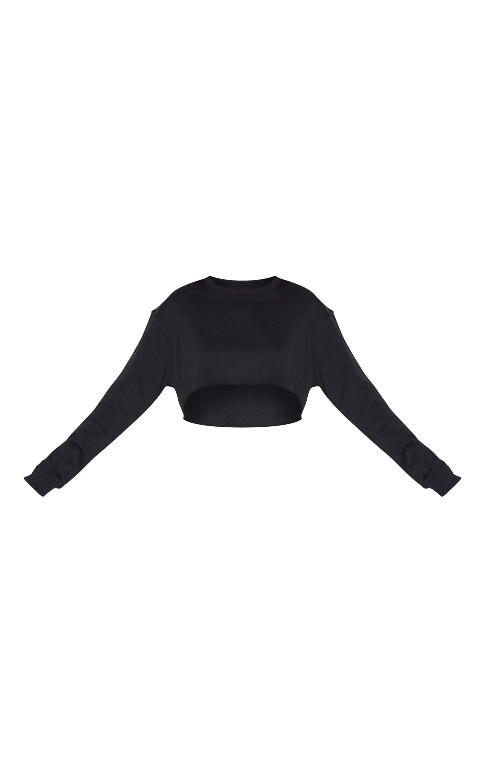 Black Oversized Cropped Sweatshirt image 5