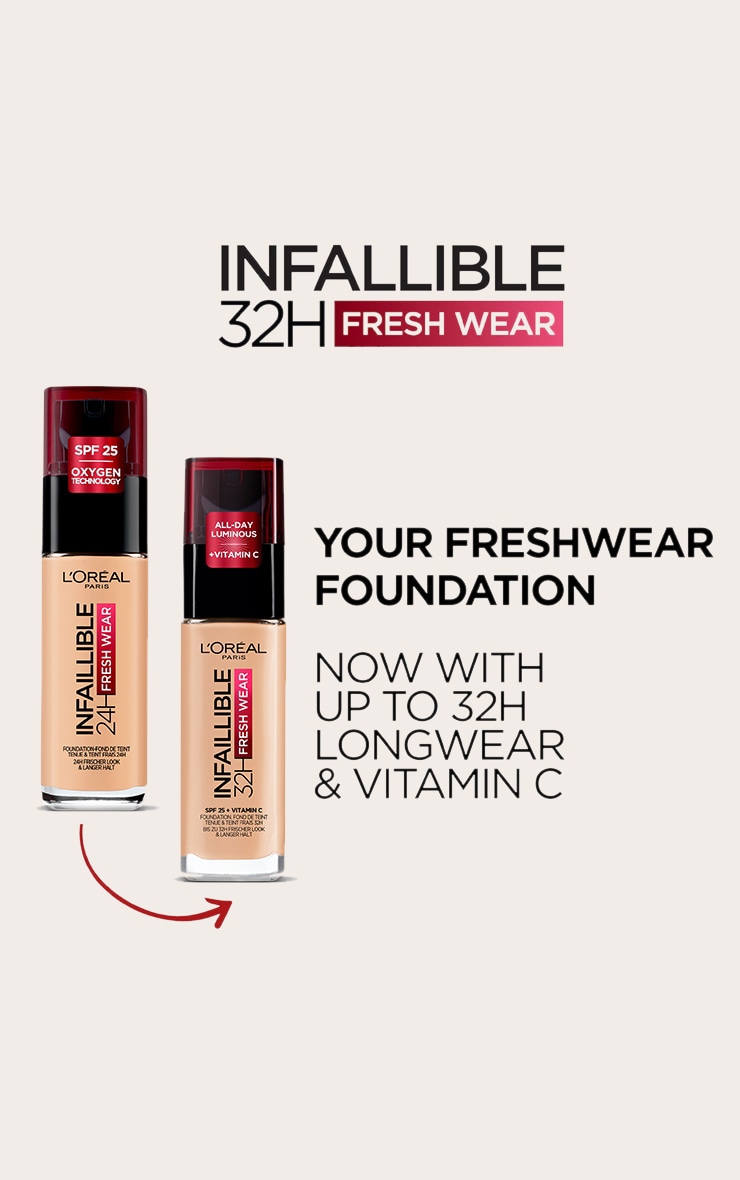 L'Oréal Paris INFAILLIBLE Fond de teint longue tenue 32h 120 Golden Vanilla image 2