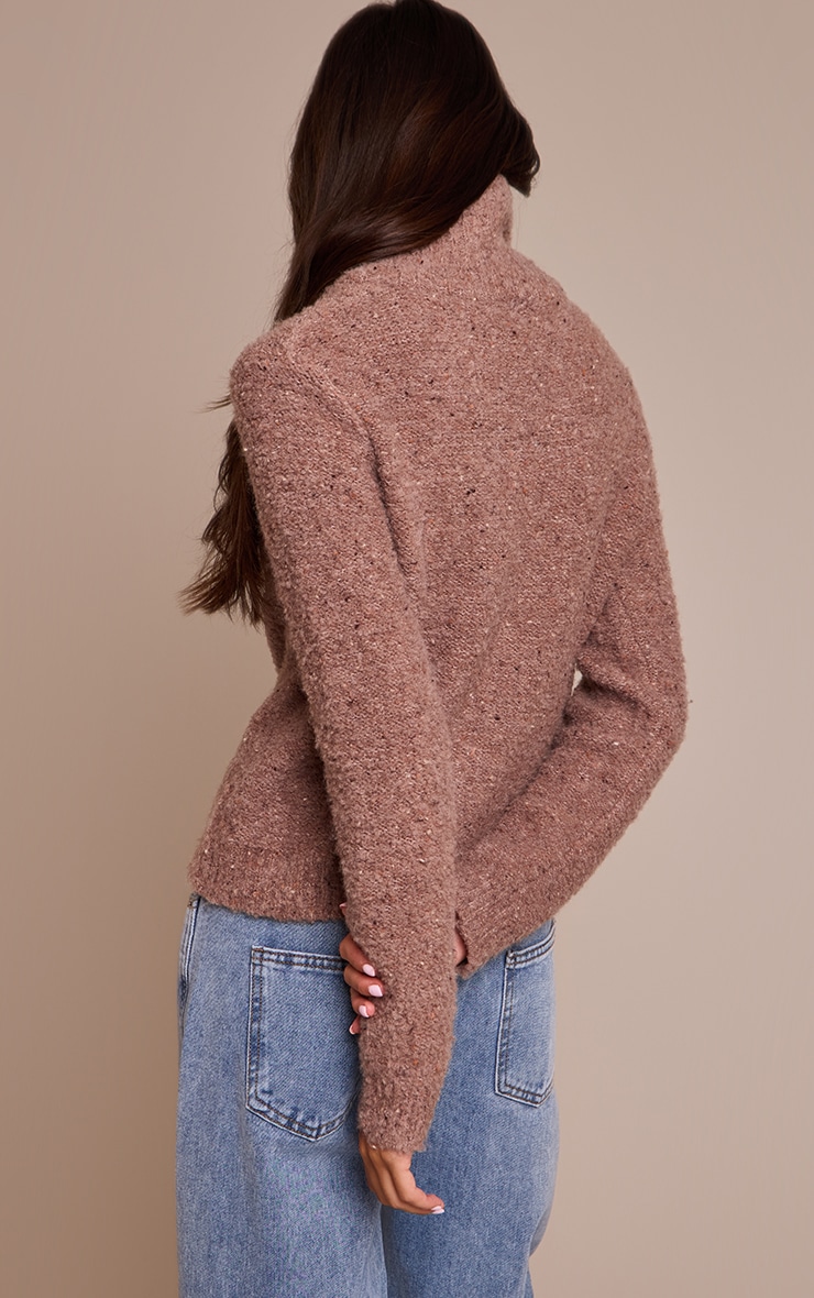 Mocha Zip Through Cardigan image 2