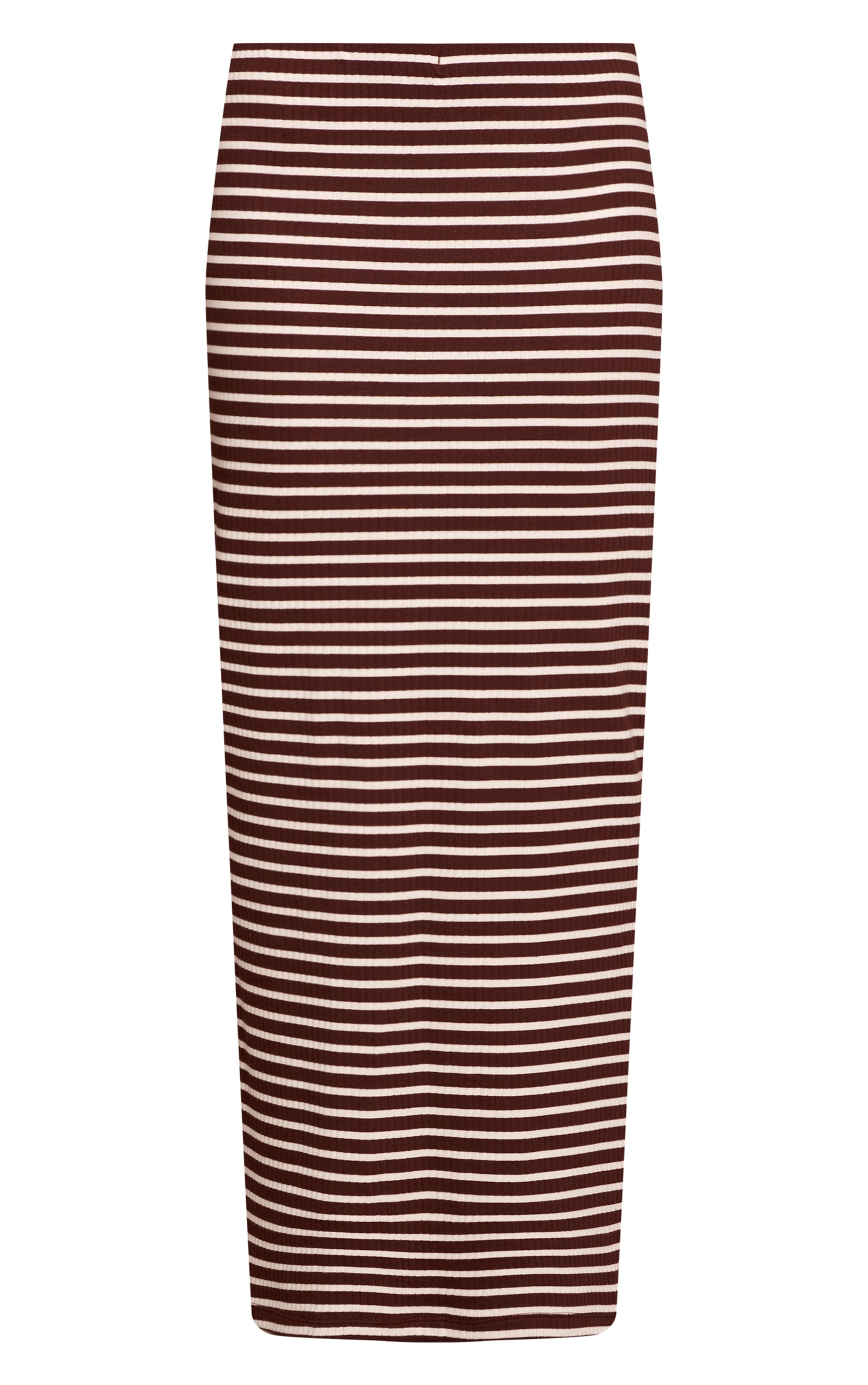 Jupe longue chocolat rayée image 5