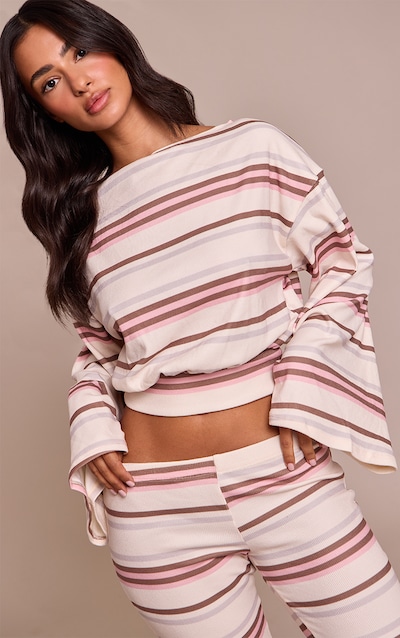 Petite Pull ample asymétrique multicolore