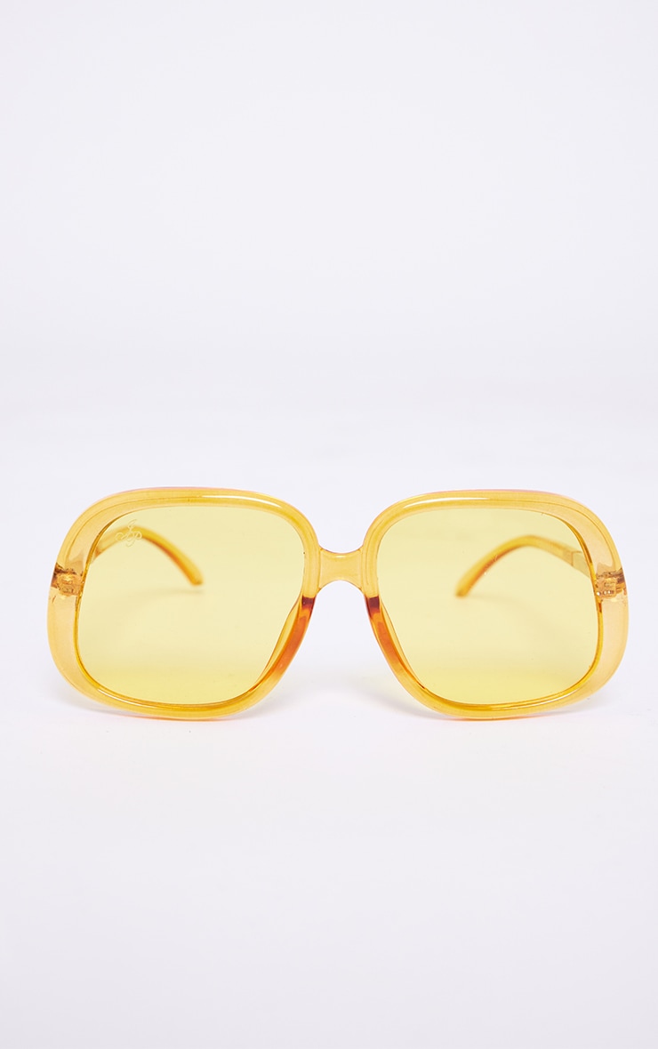 Jeepers Peepers Orange Oversized Sunglasses image 2