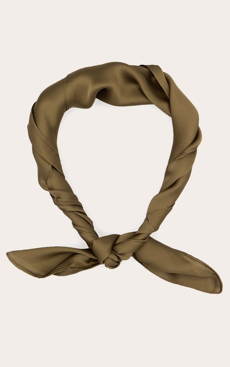 Olive Satin Bandana image 2