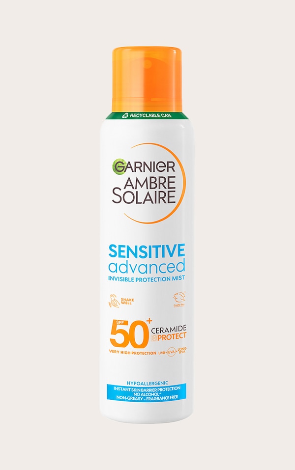 Garnier Ambre Solaire SPF 50+ Sensitive Advanced Dry Mist Spray 150ml
