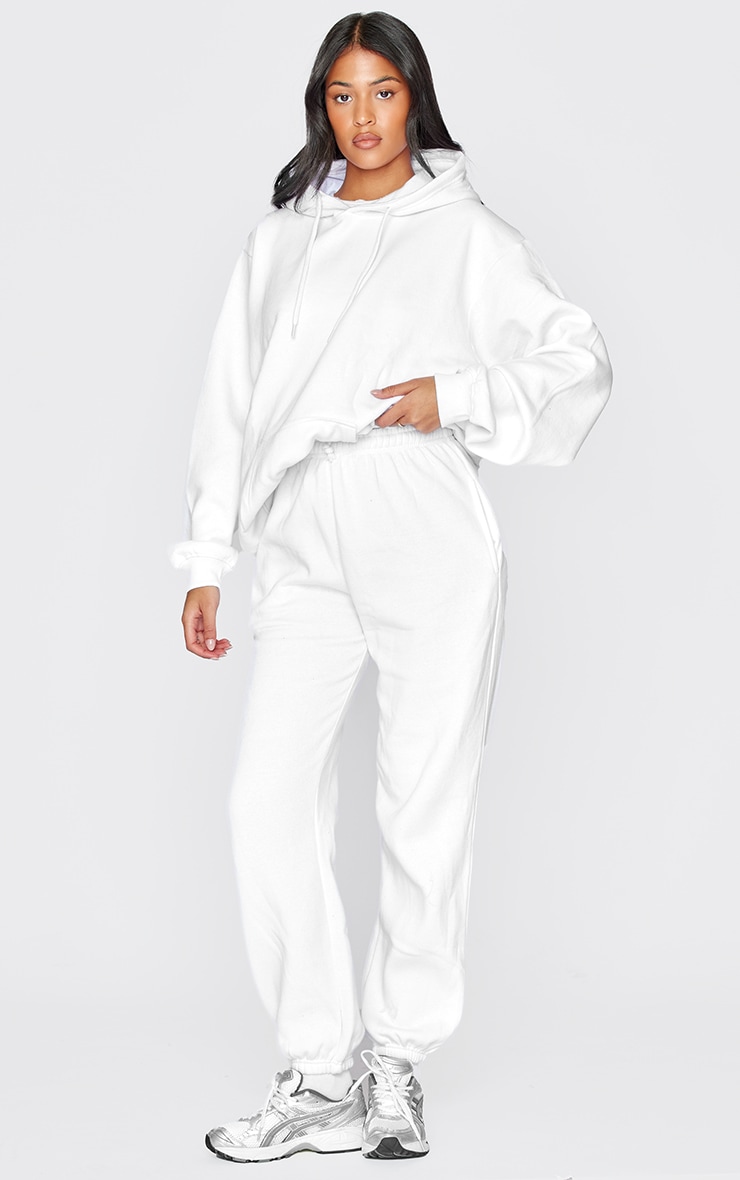 Tall Hoodie oversize blanc classique image 3