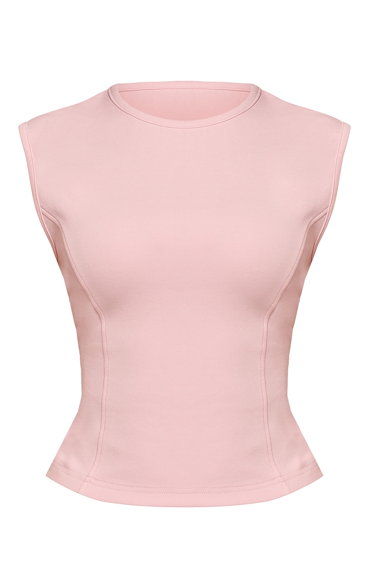 Petite Top tissé rose à taille cintrée image 5