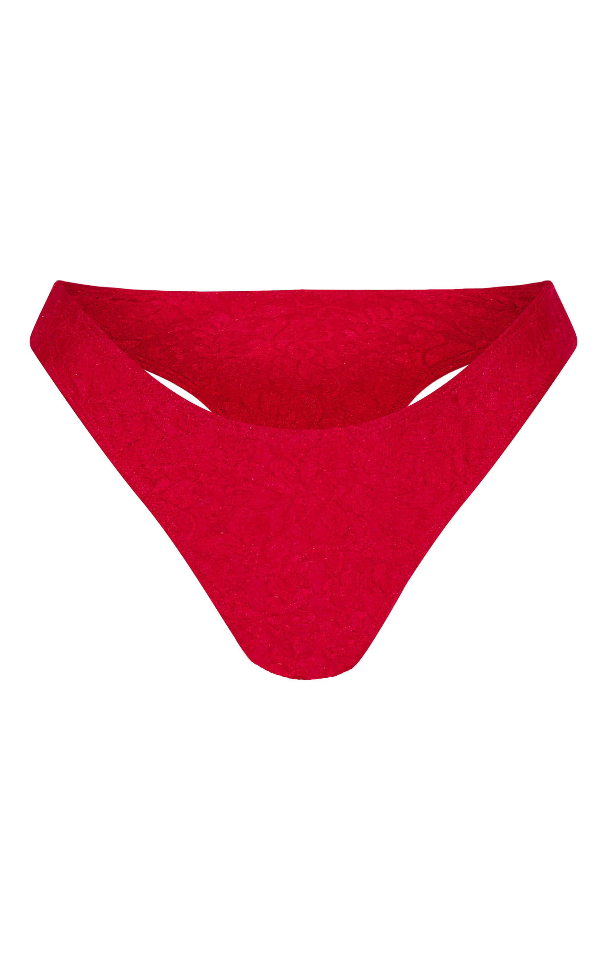 Bas de maillot de bain en dentelle rouge noué sur les côtés image 5
