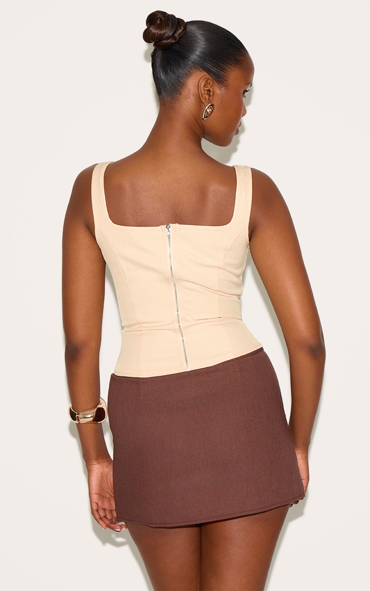 Corset long jaune citron à lisérés structurants et ourlet tombant image 2