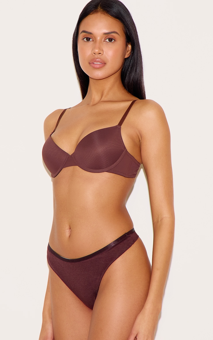 Brown Underwired T-Shirt Bra image 4