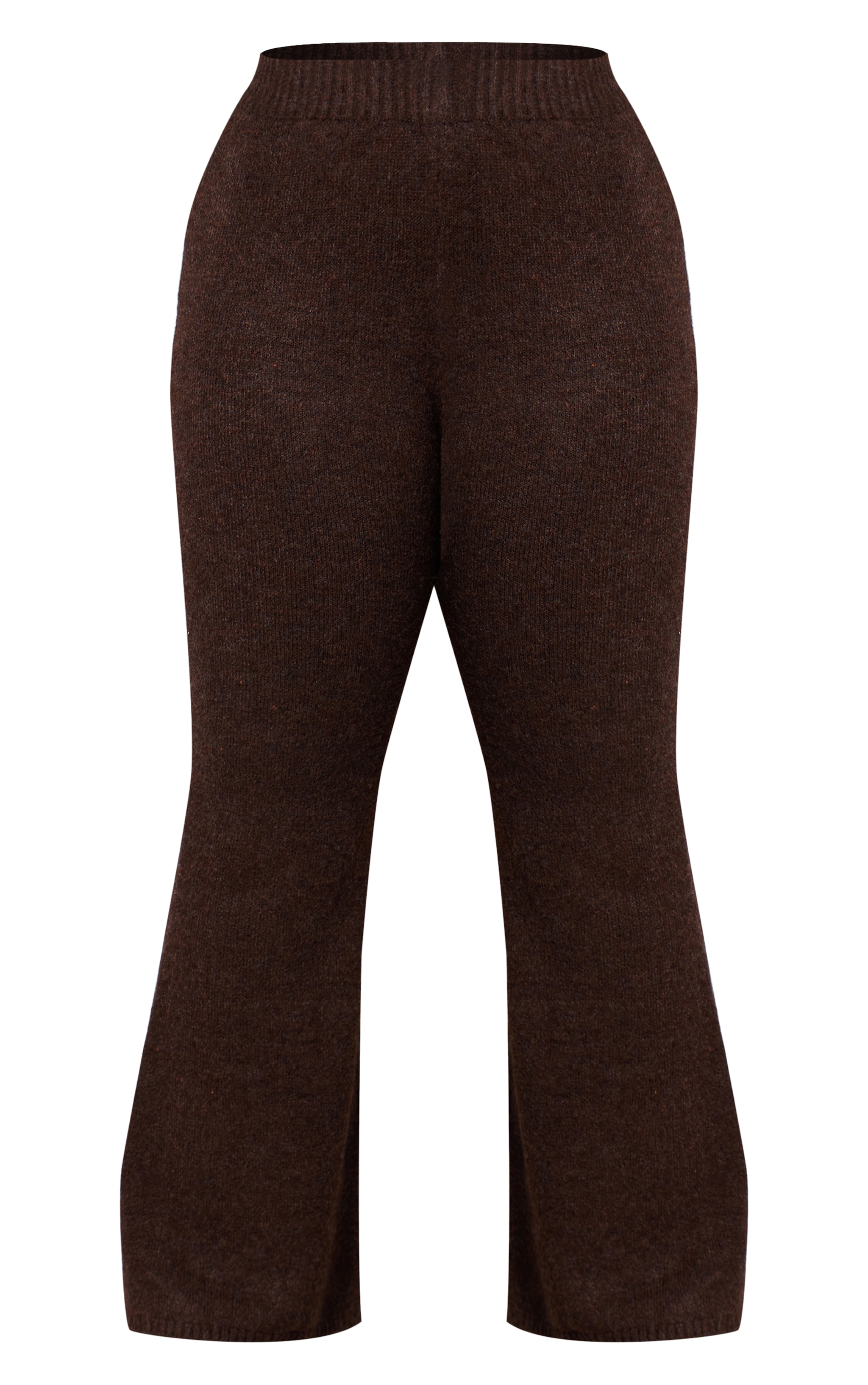 Plus Chocolate Wide Leg Knitted Pants image 5