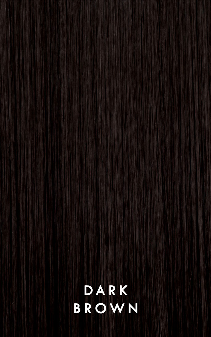 Lullabellz Feathered Fringe Clip In Bangs - Dark Brown image 1