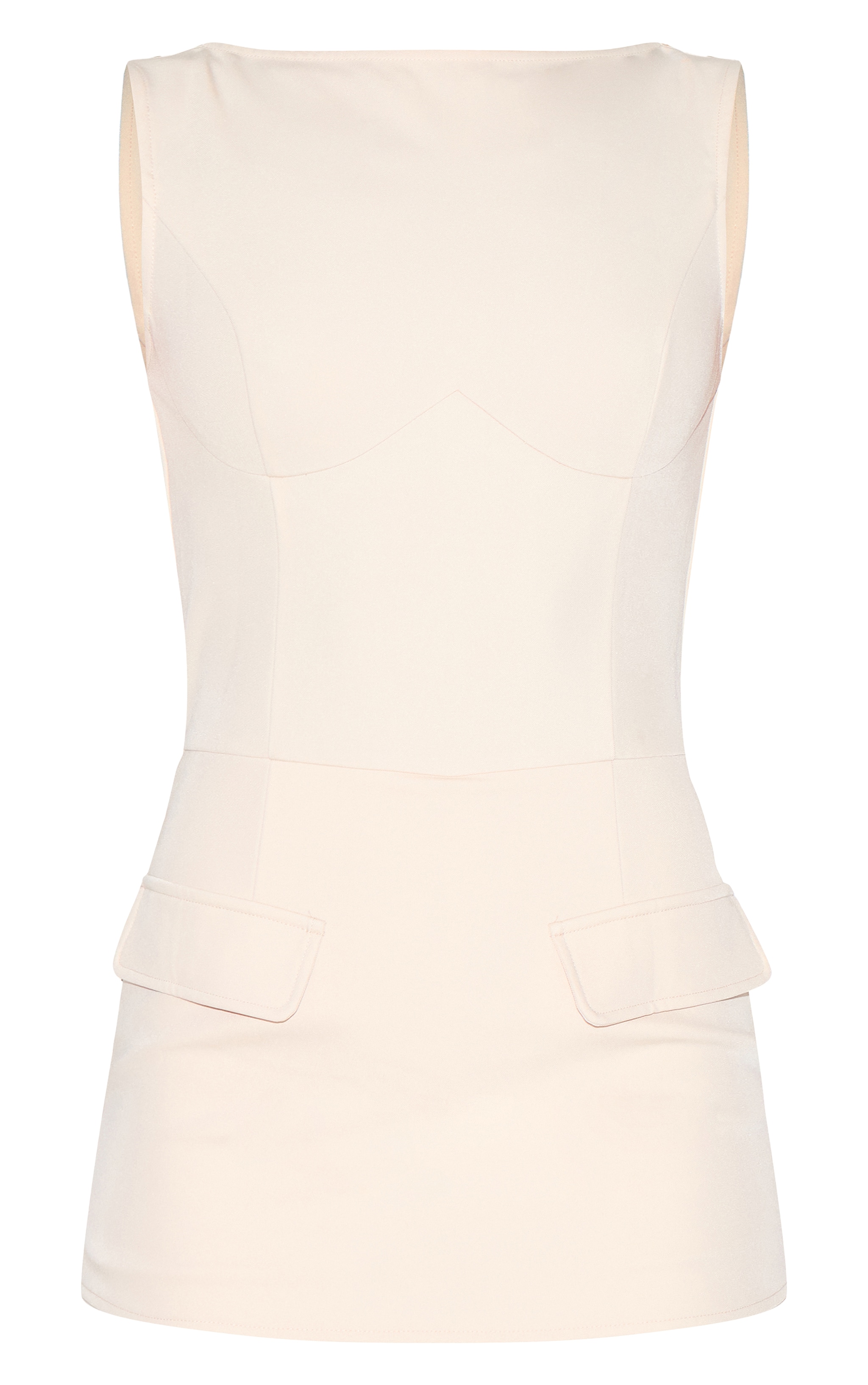 Tall Almond Woven Pocket Detail Skort Romper image 5