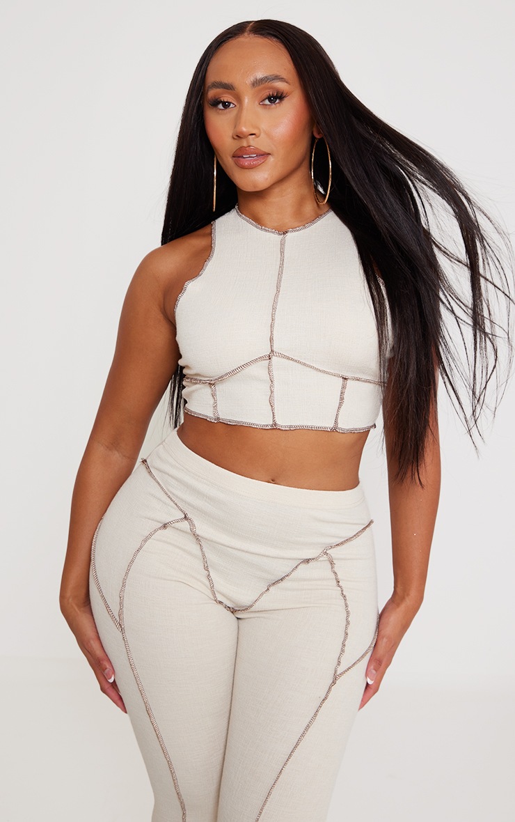 Contrast Panel Crop Top - The Detail That Gets Noticed main image 0