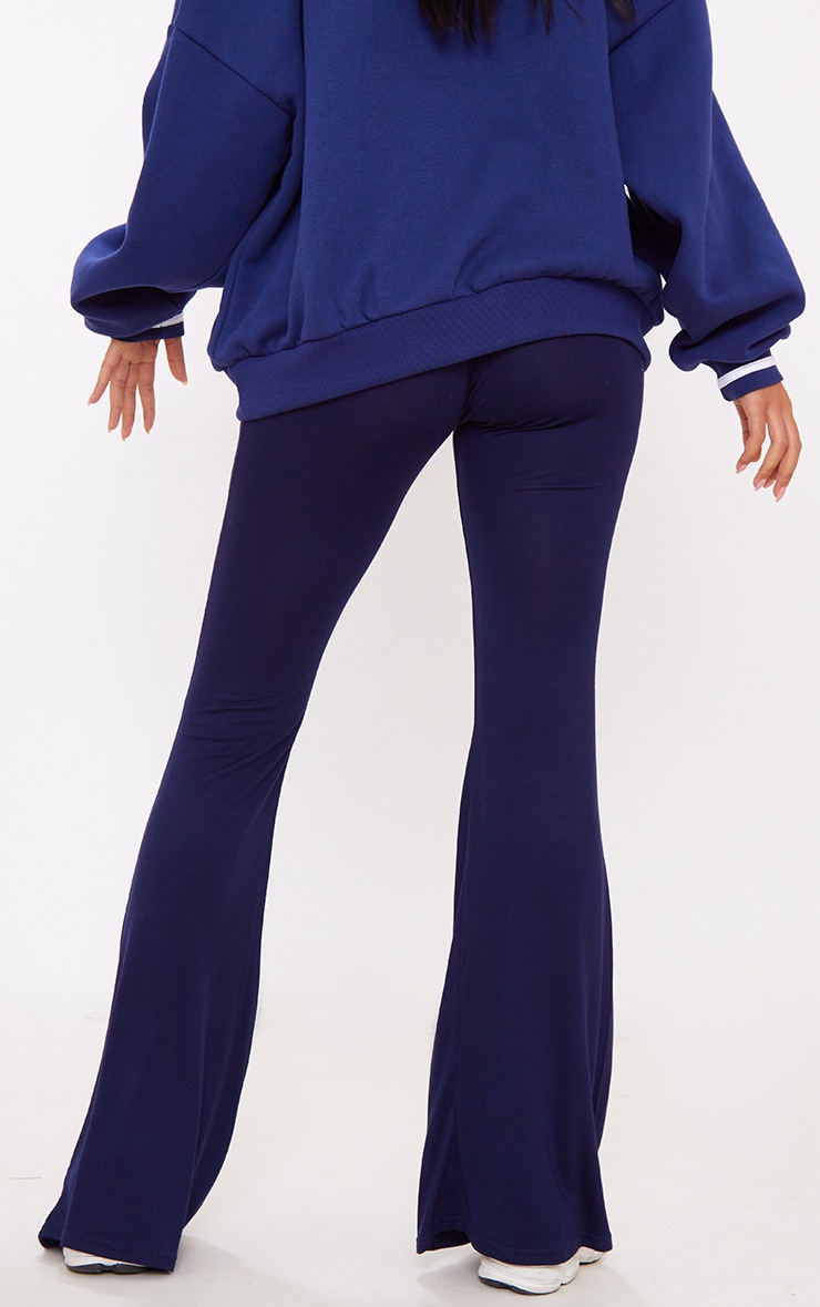 Tall Navy Jersey Flared Pants image 3