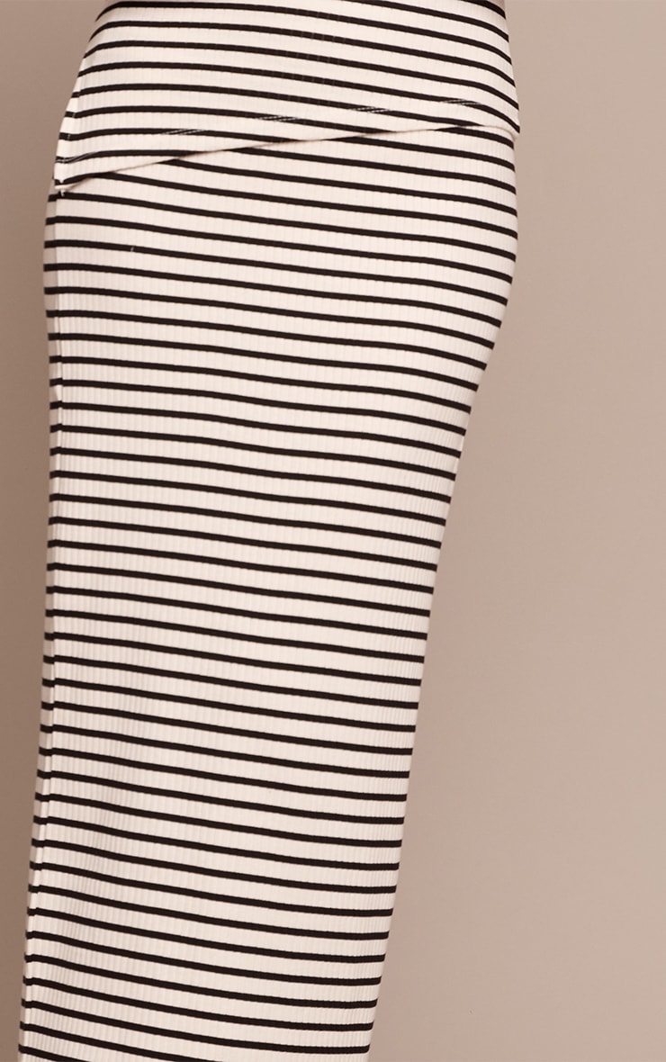 Cream Stripe Maxi Skirt  image 4