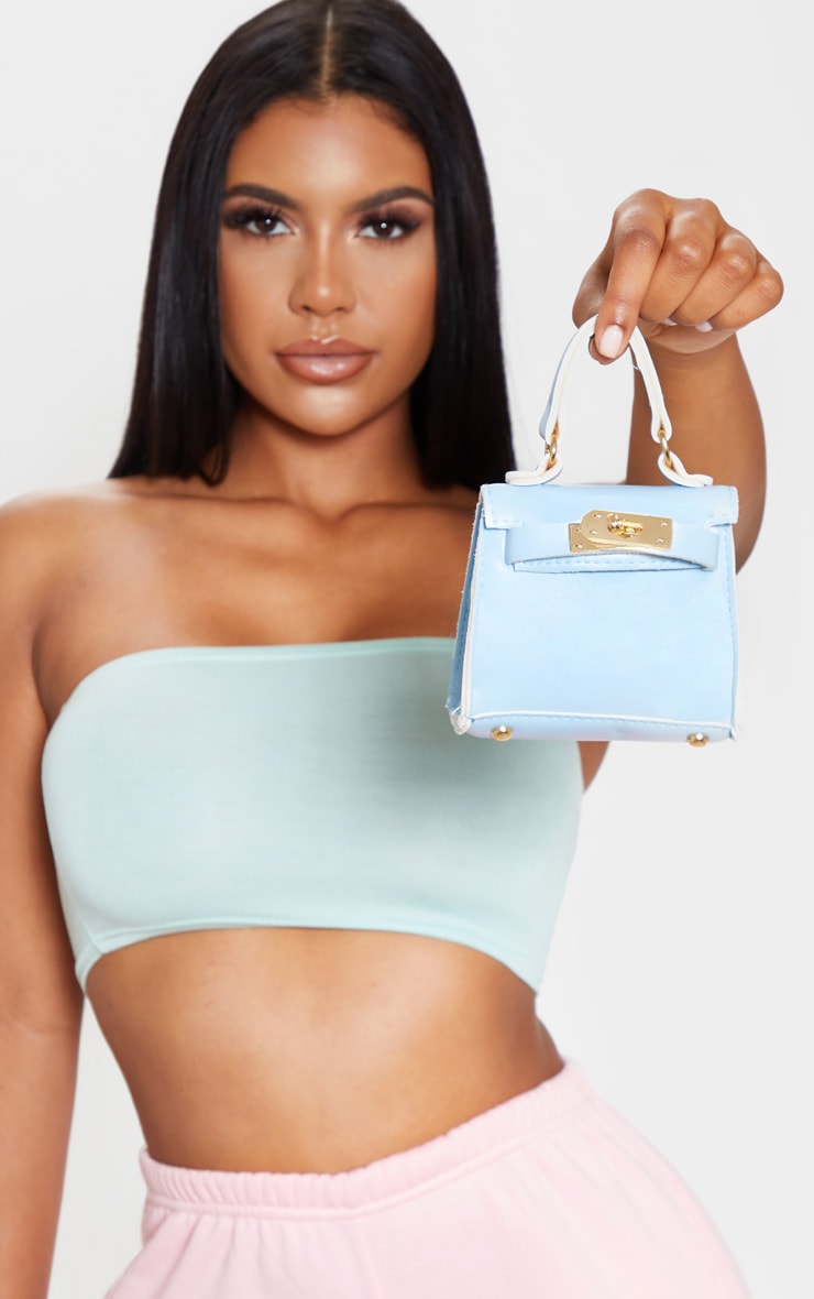 Mini-sac bleu poudré