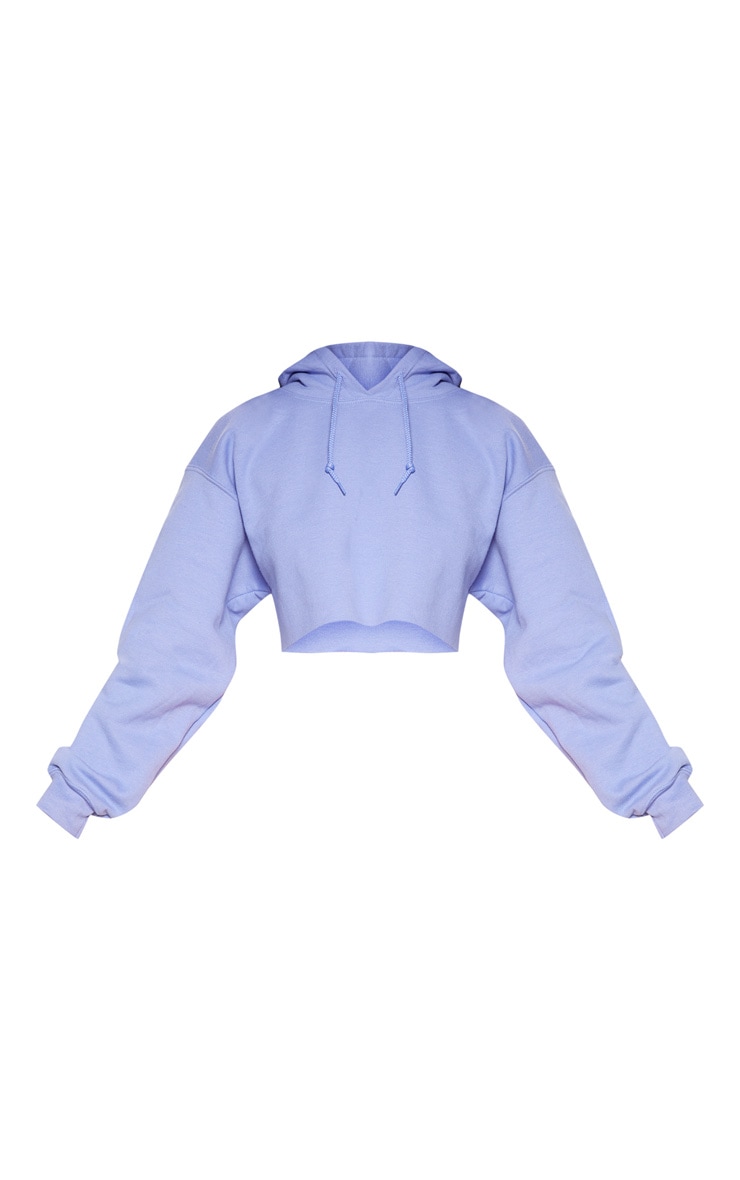 Lilac Ultimate Oversized Crop Hoodie Tops PrettyLittleThing