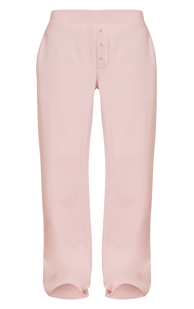 Jogging droit rose tendre à taille haute image 5