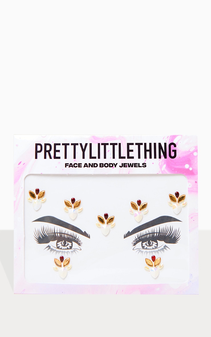 PRETTYLITTLETHING Gold Flower Child Face Jewel
