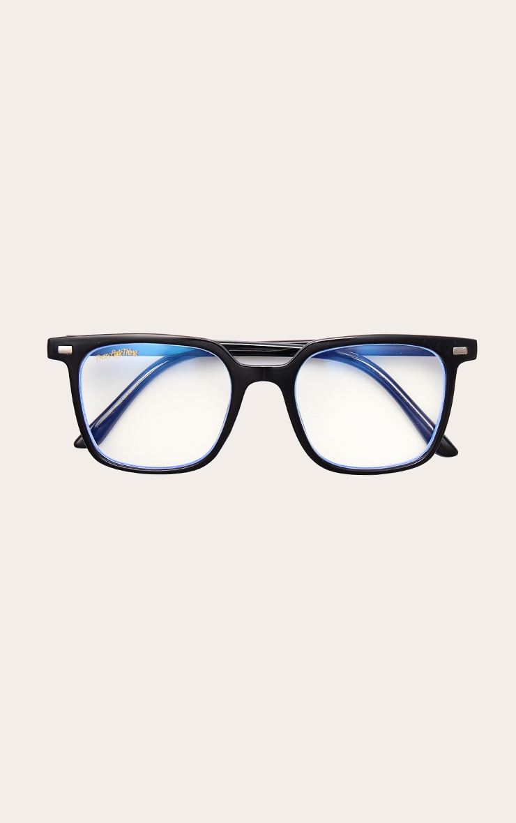 Black Prettylittlething Square Blue Light Readers image 2