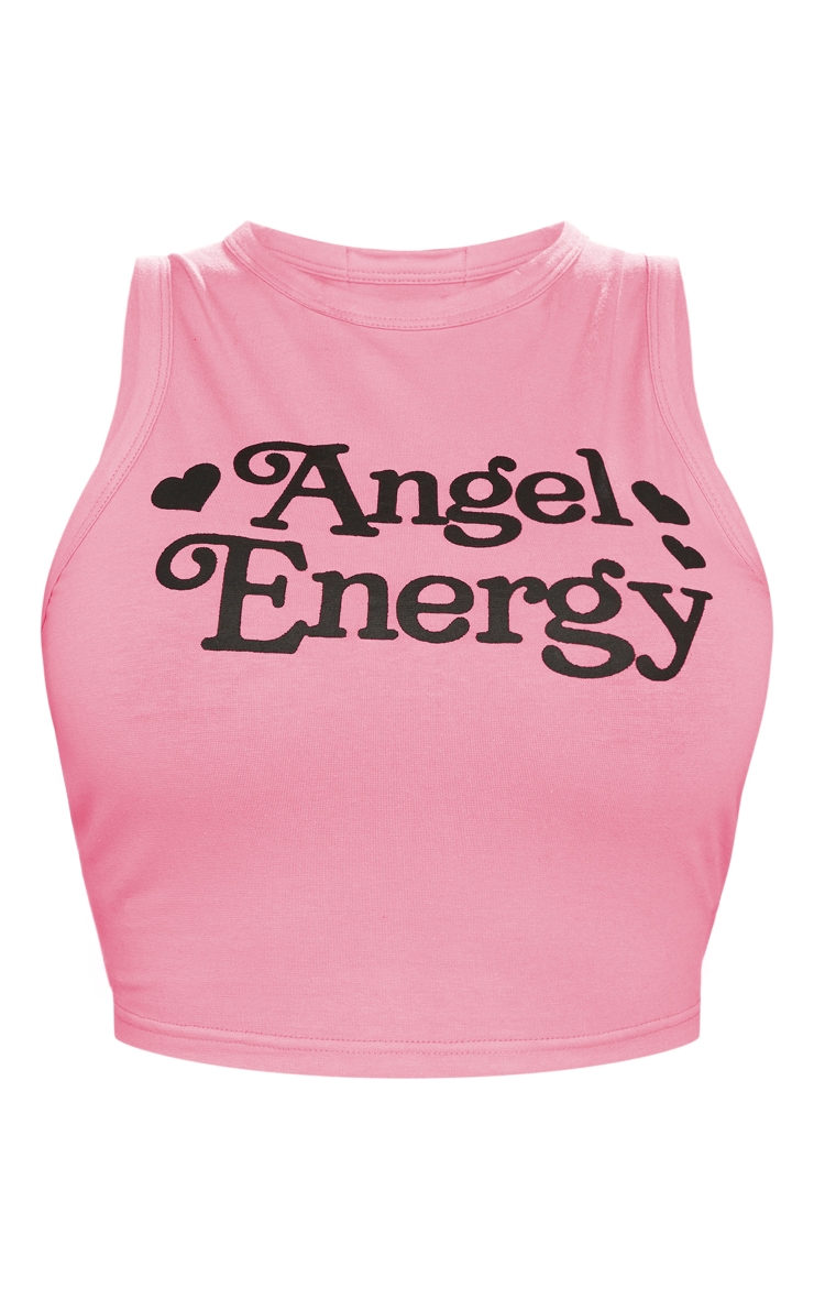  Shape Bright Pink Cotton Angel Energy Crop Top image 5