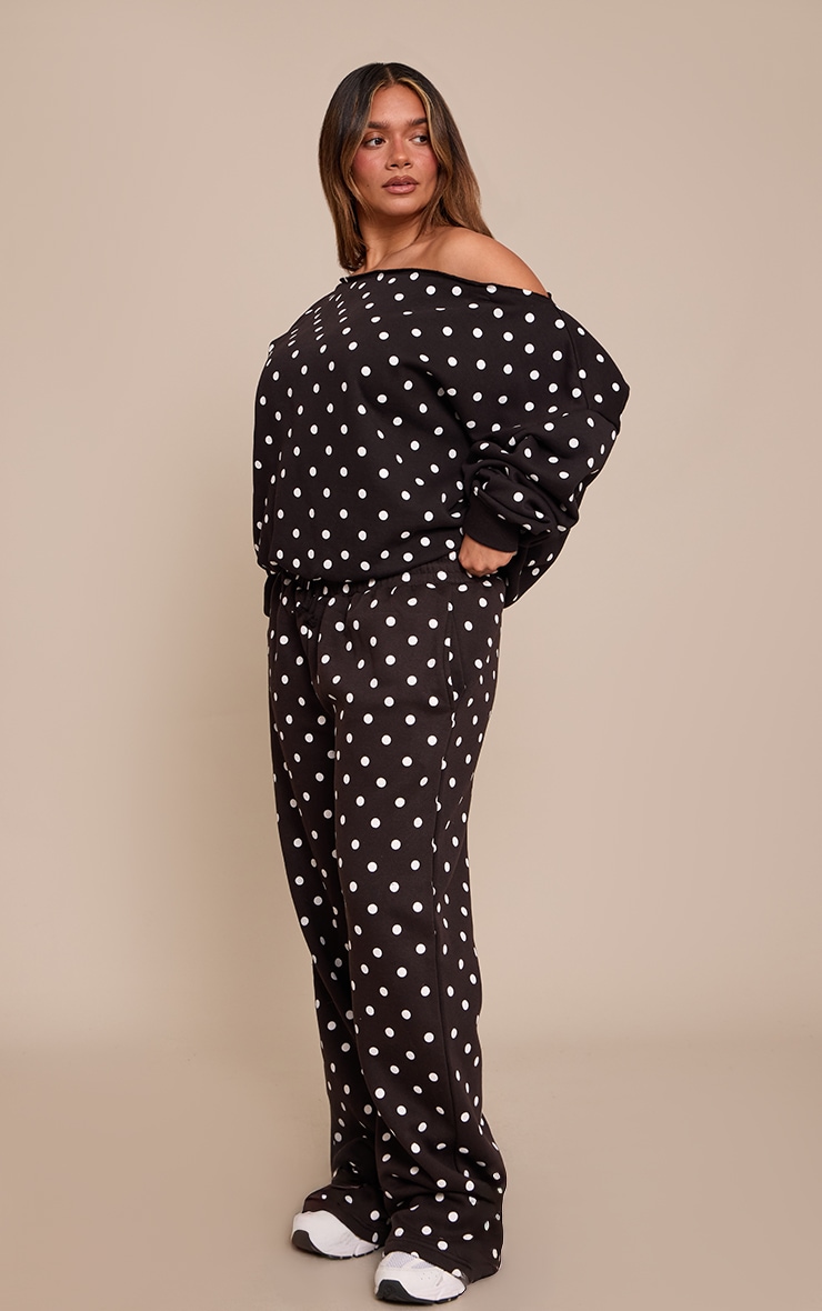 Shape Black Polka Dot Sweatpants image 2