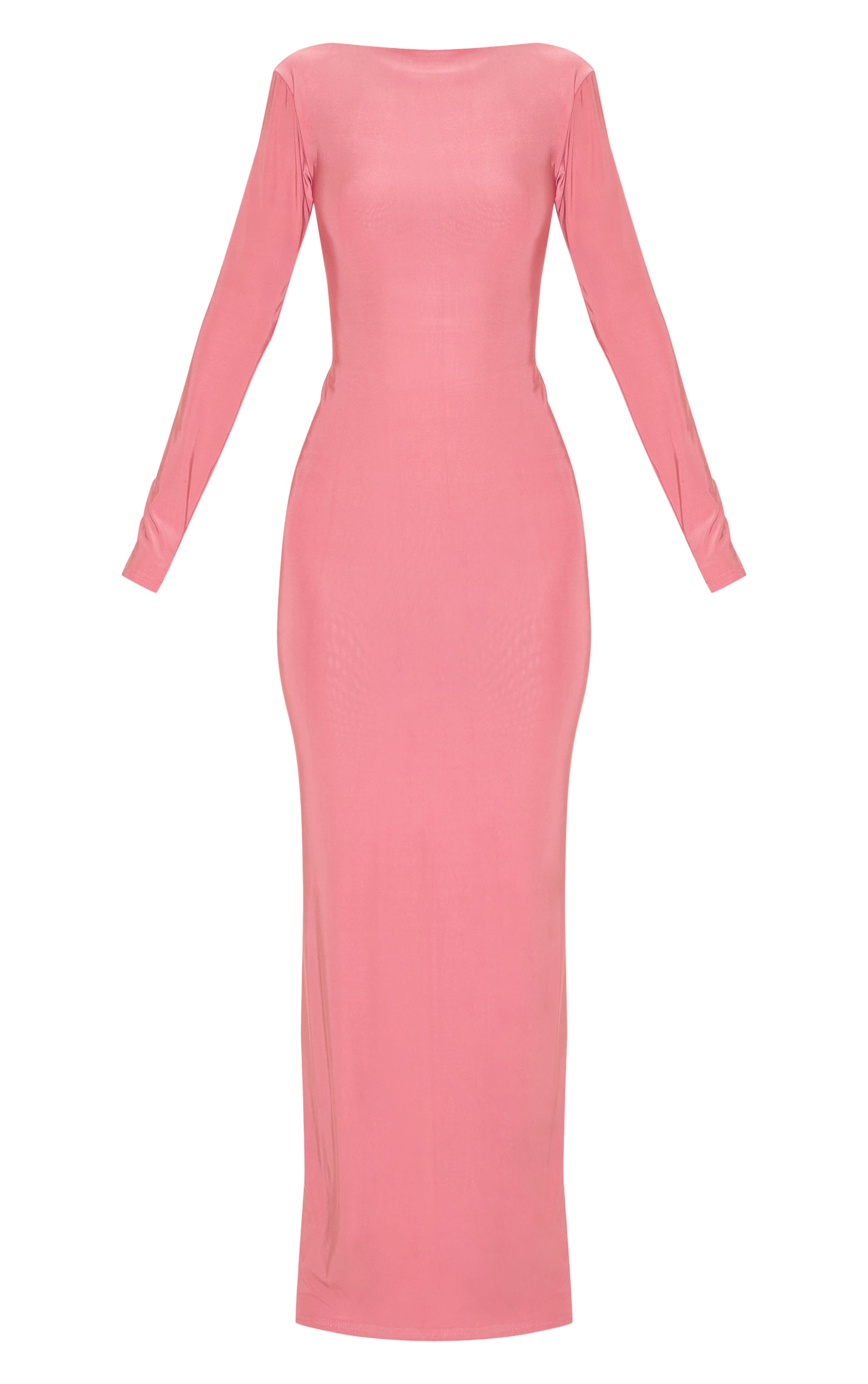  Blush Rose Double Layer Deep Back Maxi Dress image 5