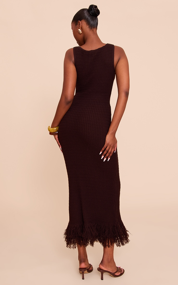 Chocolate Loop Knit Maxi Dress image 2
