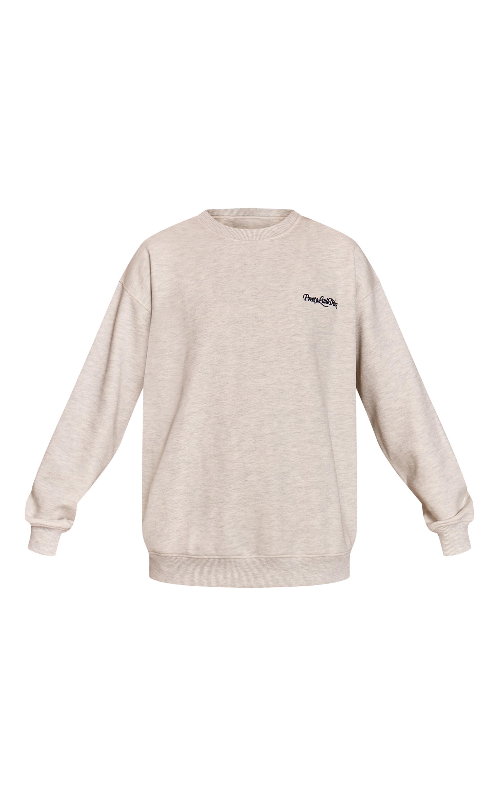 PLT Ash Grey 440 GSM Heavyweight Cotton Loopback Sweatshirt  image 5