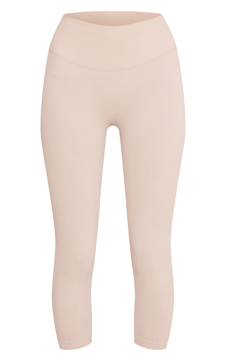 PLT Oatmeal Seamless Capri Leggings image 5