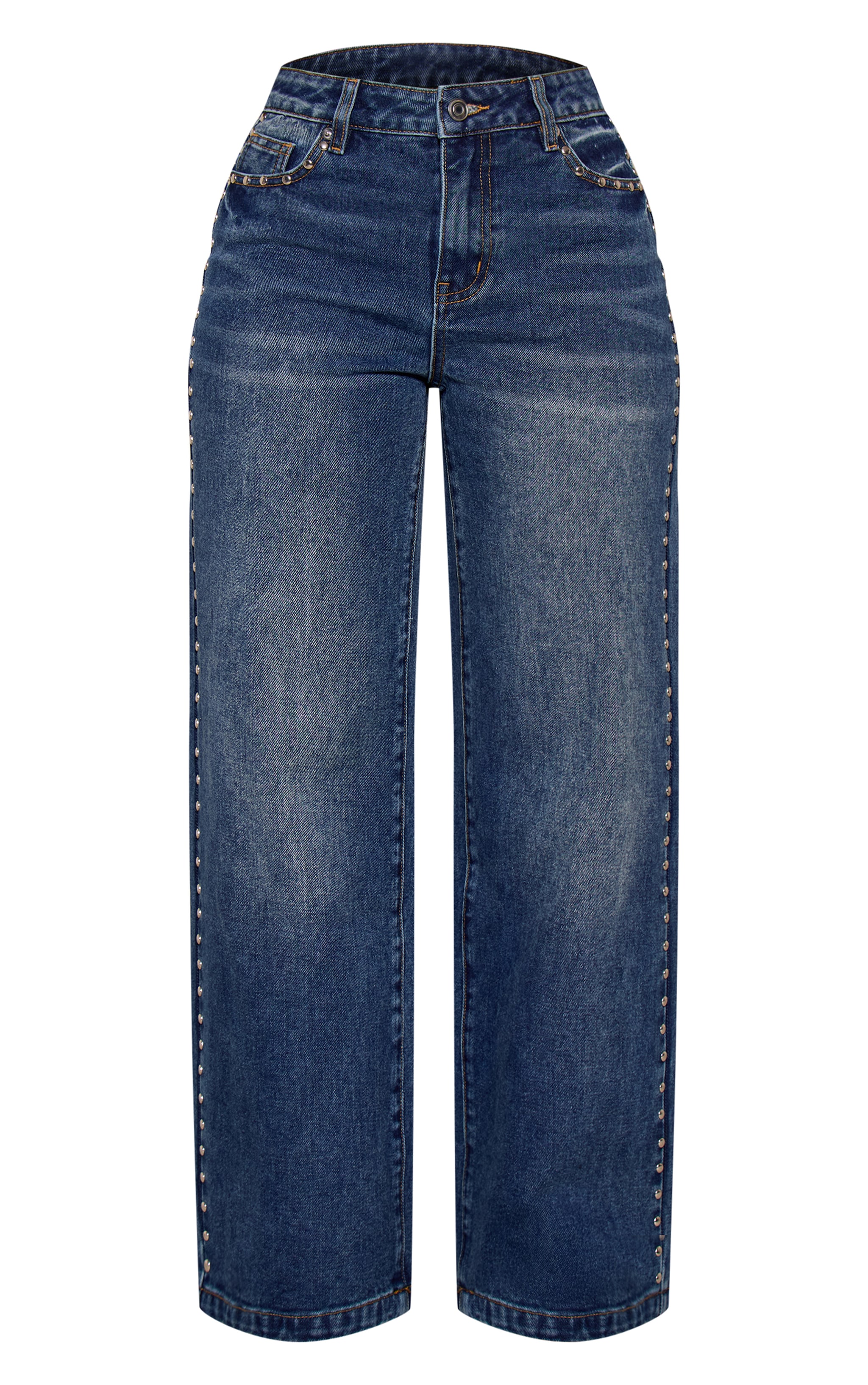 Petite Jean large bleu moyen à clous image 5