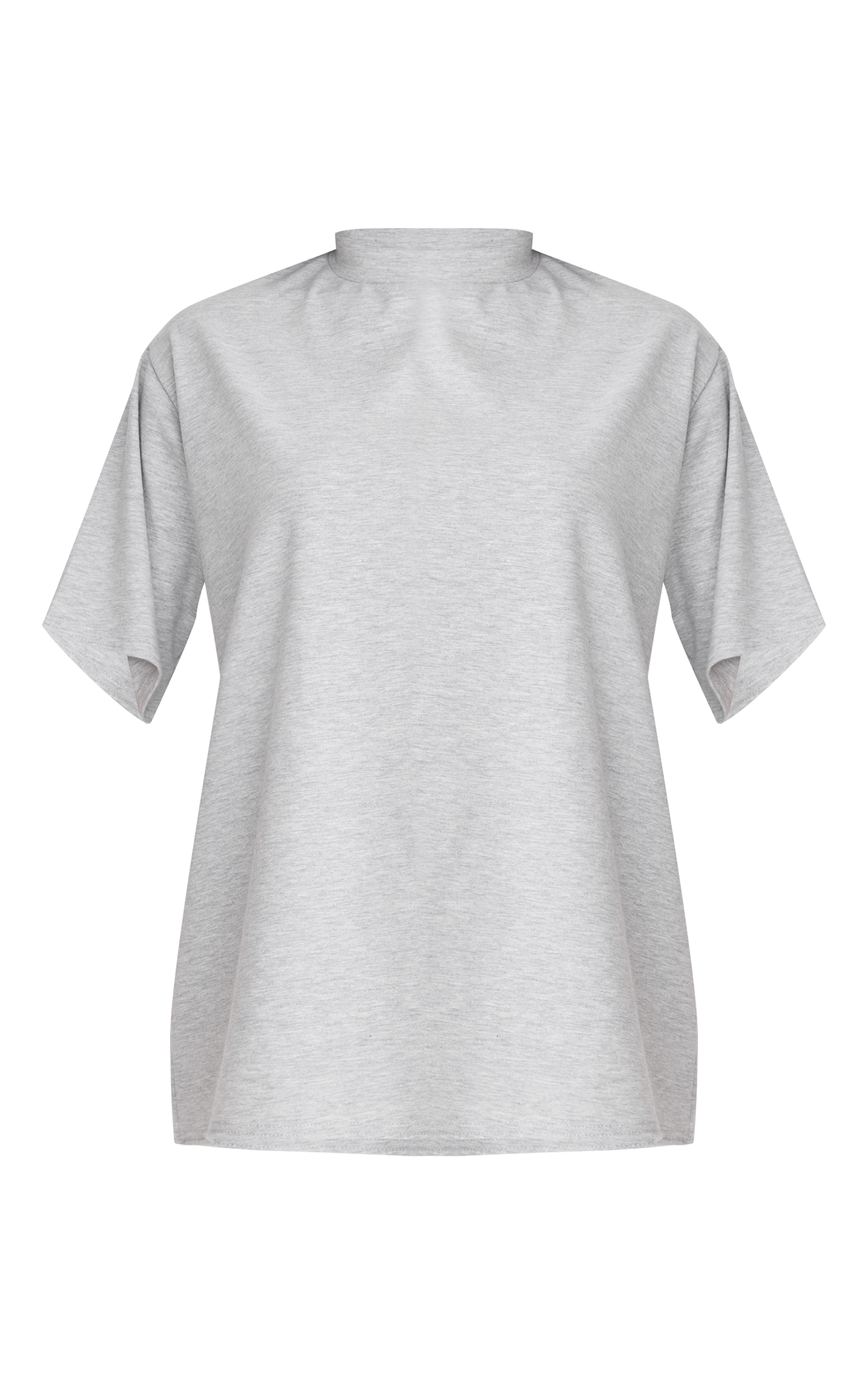 T-shirt basique oversize en coton gris image 5