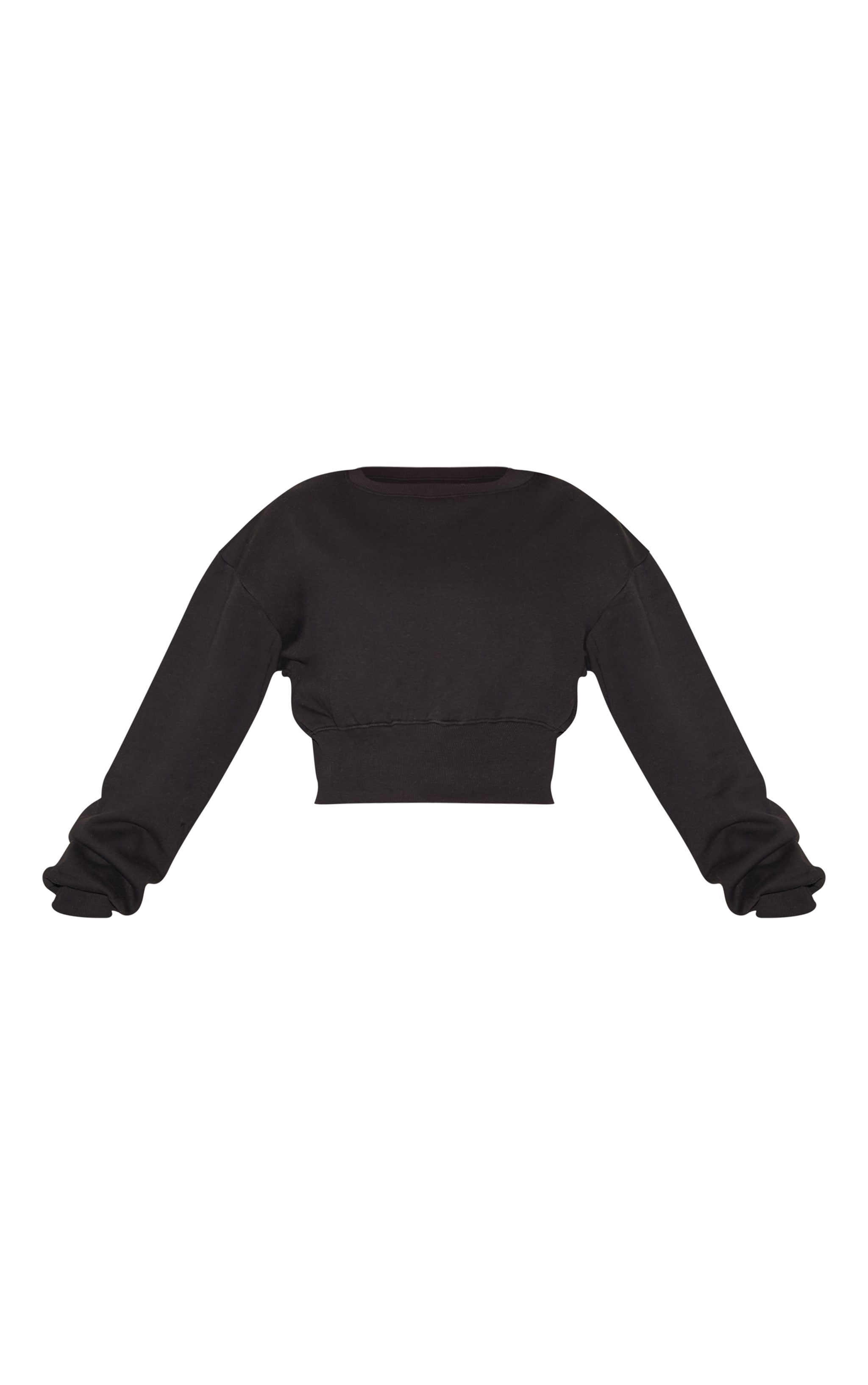 Tall Black Cropped Oversized Sweatshirt image 5