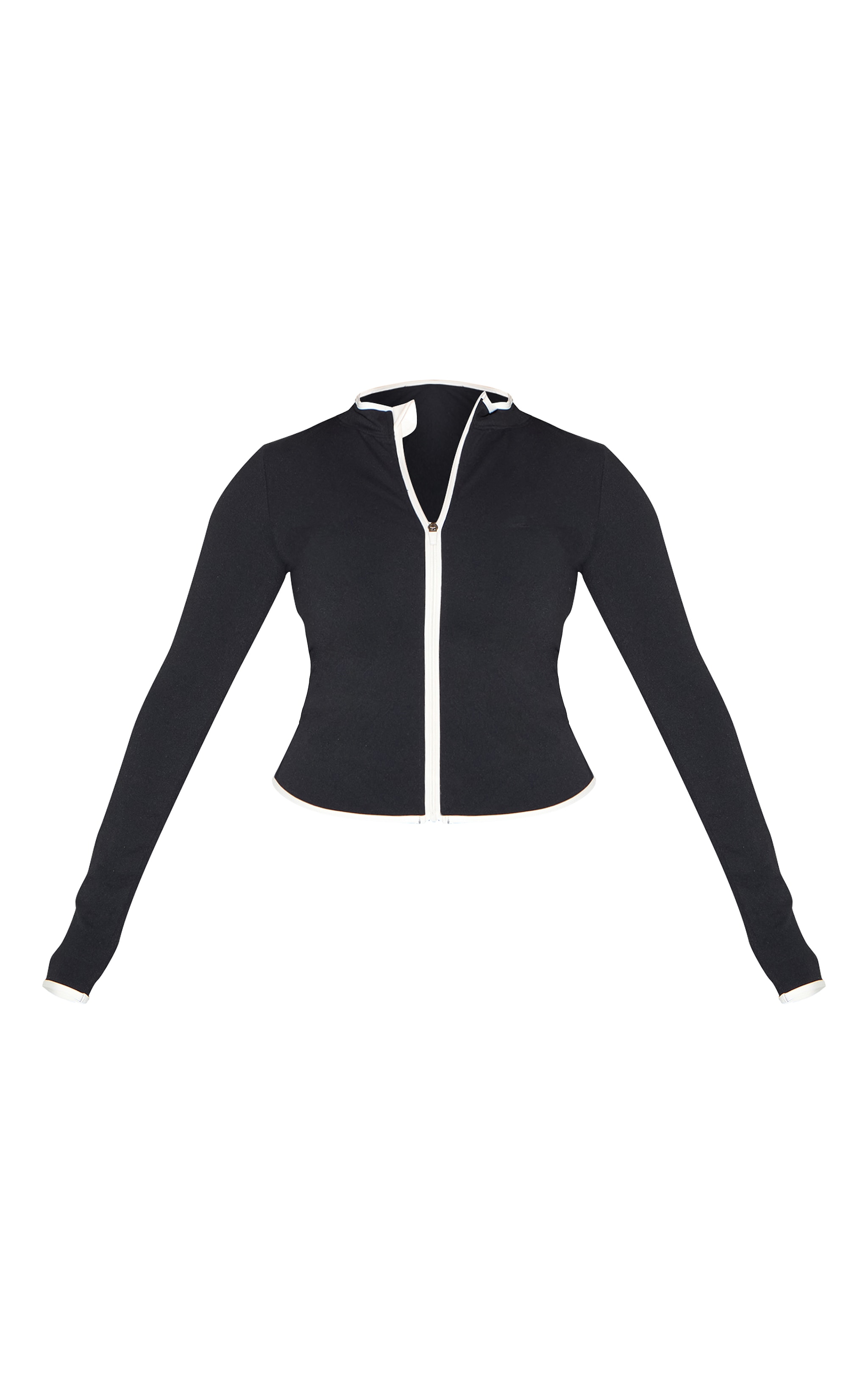 Shape Black Active Contrast Binding Zip Up Jacket image 5