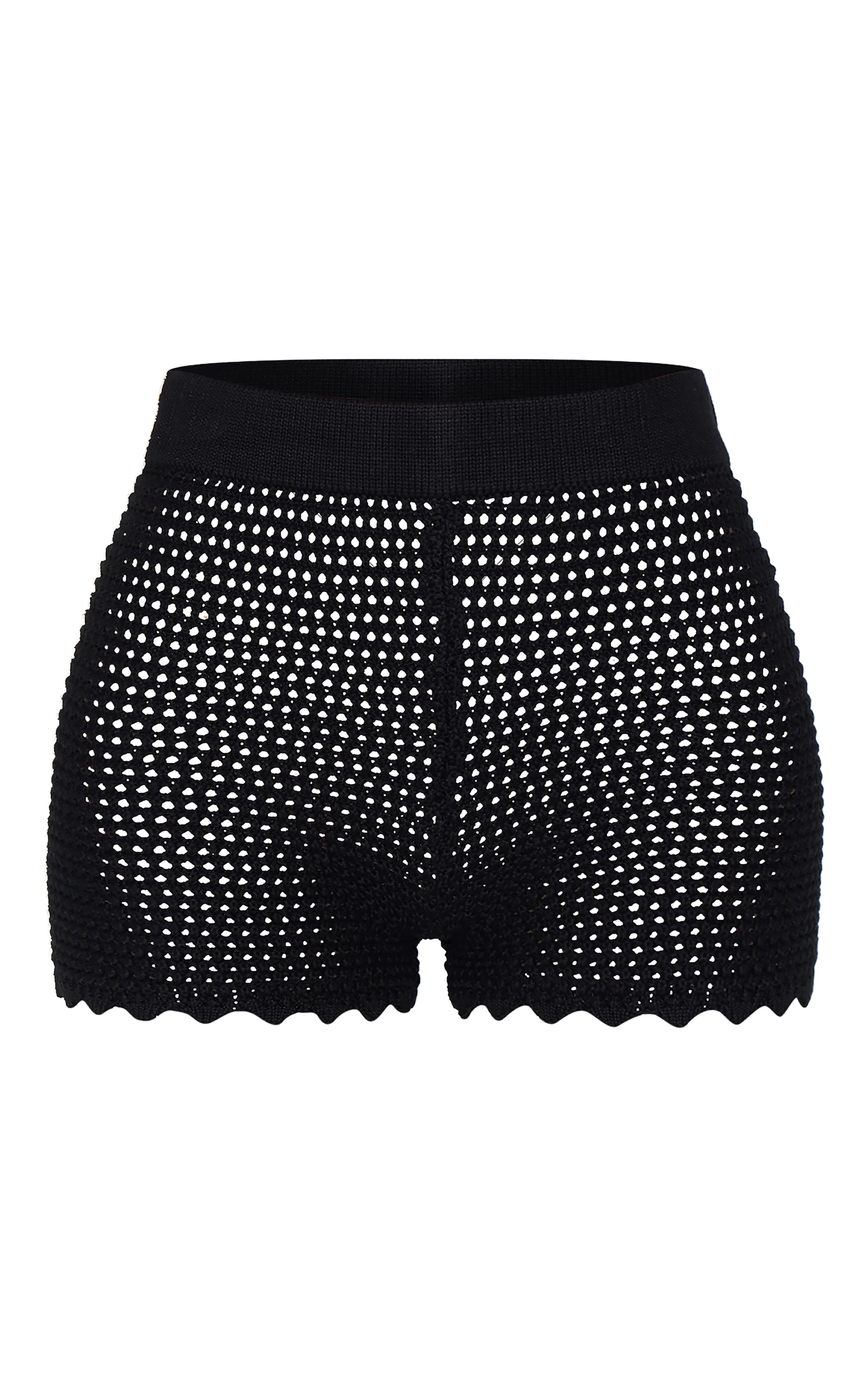 Short en maille crochet noire image 6