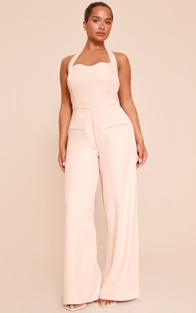 Shape Combishort de tailleur large crème au beurre à dos nu