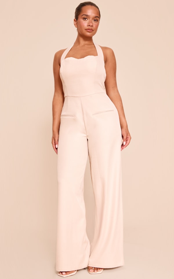 Shape Combishort de tailleur large crème au beurre à dos nu