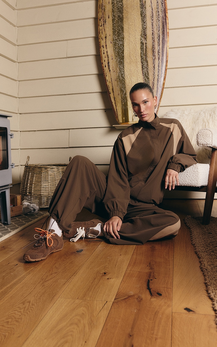 PLT Chocolate Shell Zip Up Track Jacket image 4