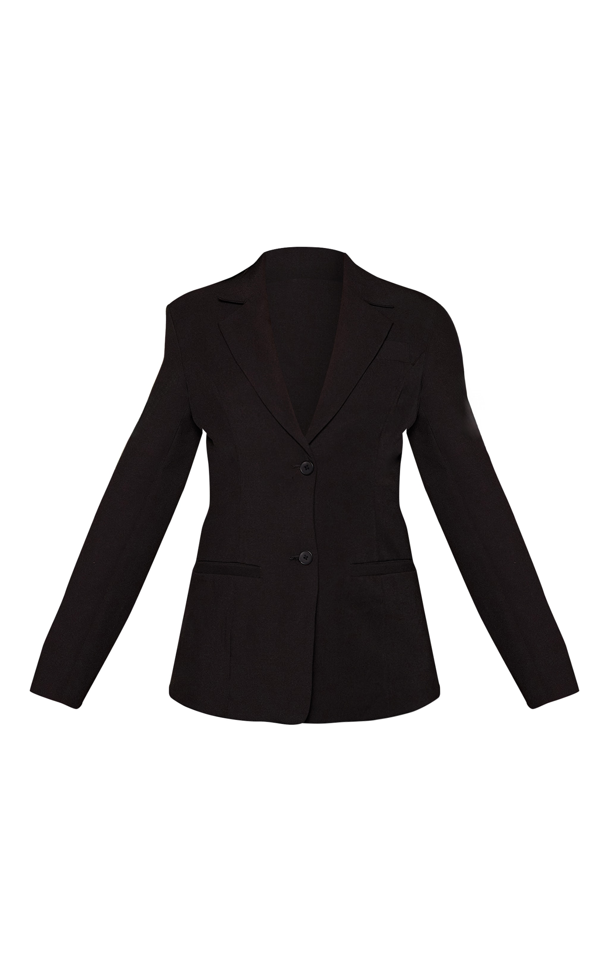 Blazer ajusté noir à dos ouvert image 5