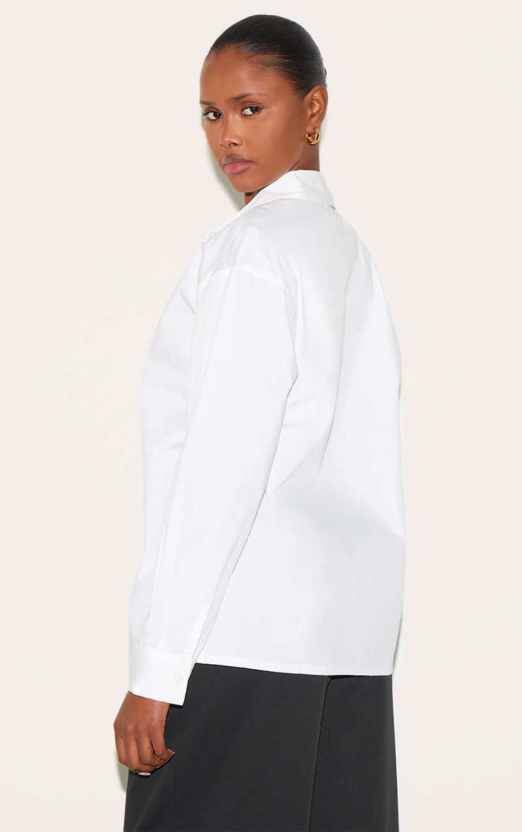 White Cotton Button Shirt image 2