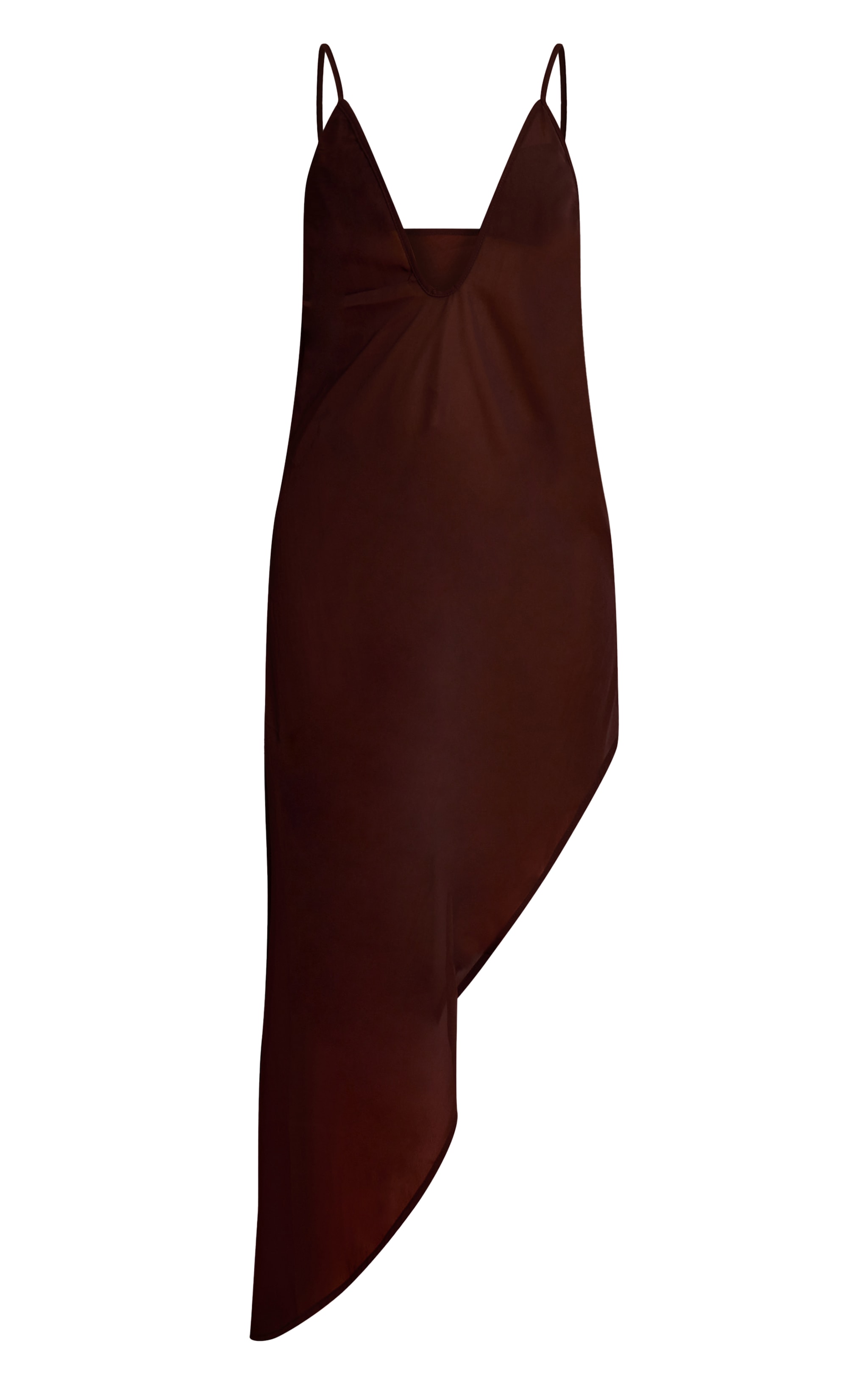 Espresso Chiffon Sheer Strappy Beach Maxi Dress image 5