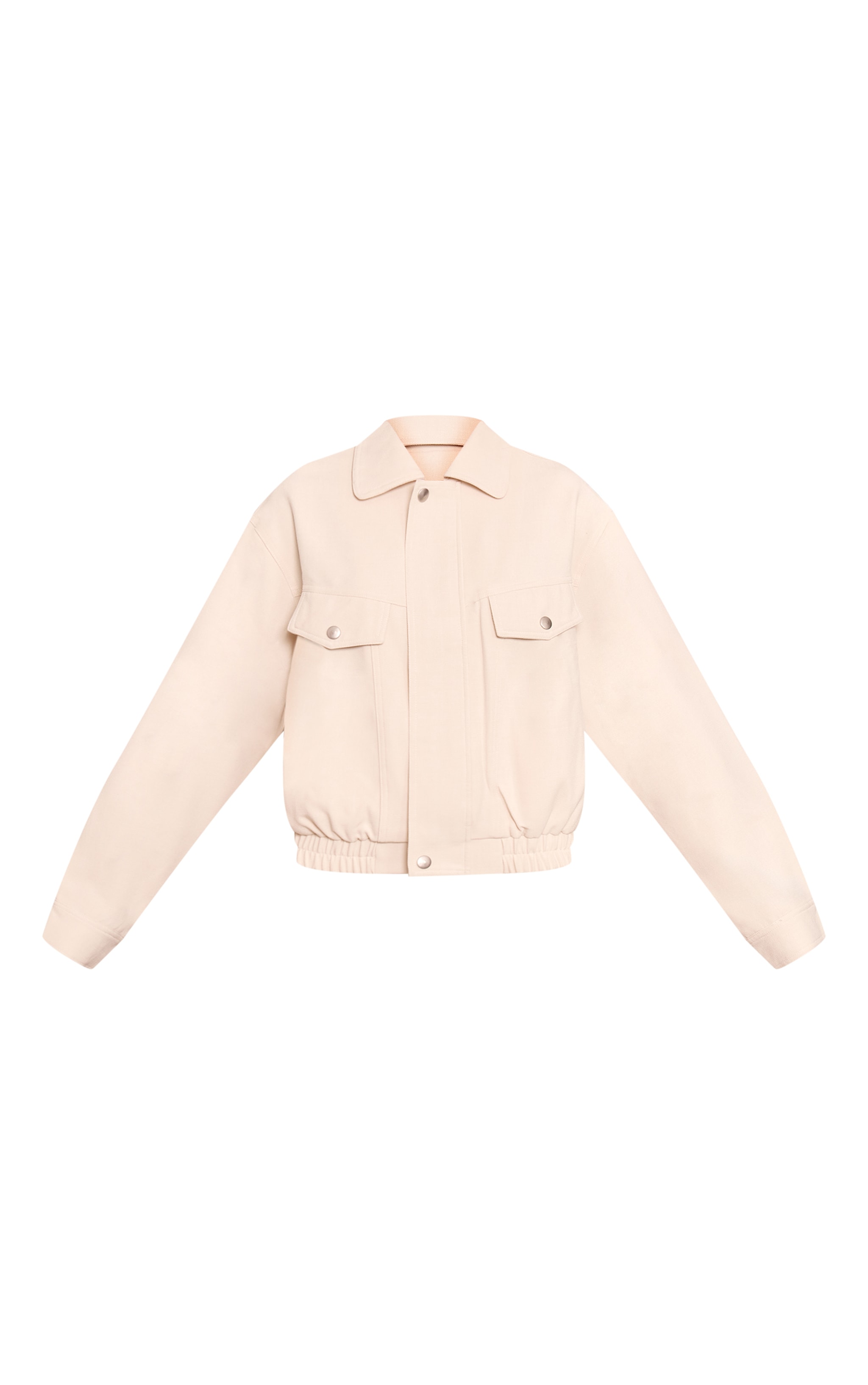 Cream Tailored Woven Oversized Seam Detail Jacket  image 5