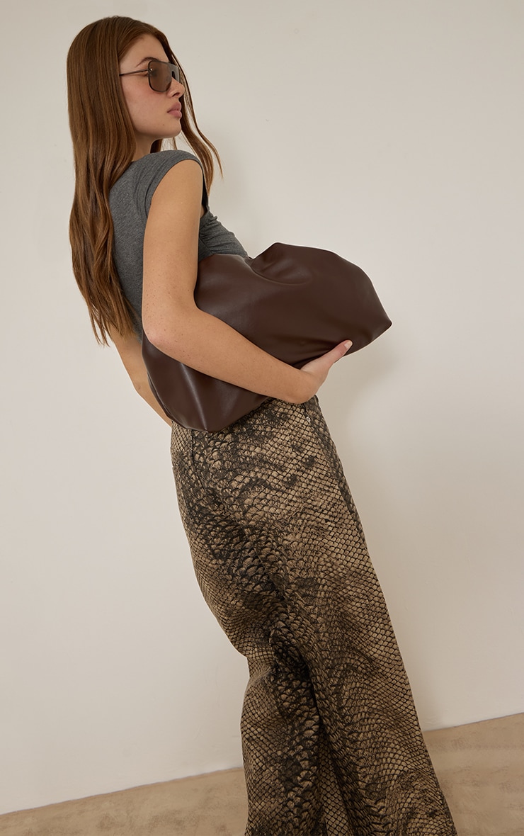 Grey Marl Soft Jersey Ruched Cap Sleeve Top image 2