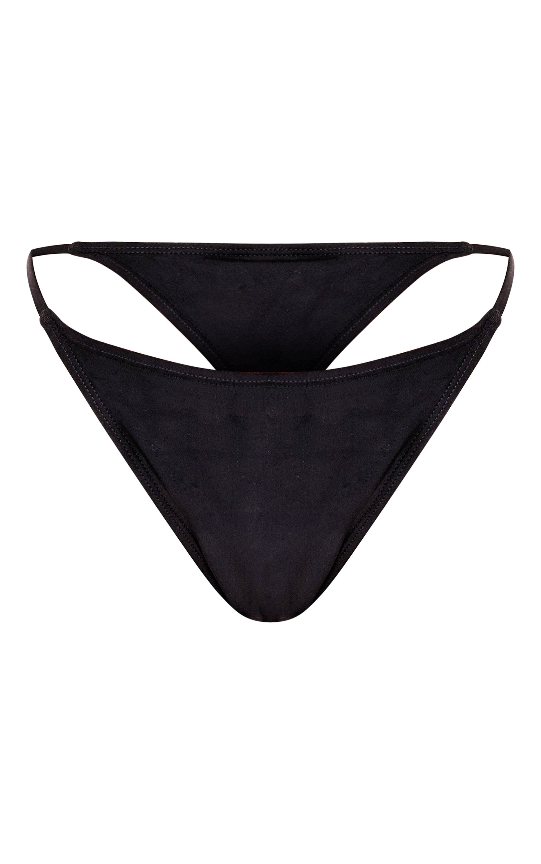 Black Mix & Match String Thong Bikini Bottoms image 5