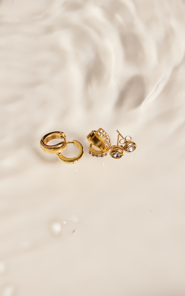 Gold Water Resistant Mini Hoop Multipack image 3