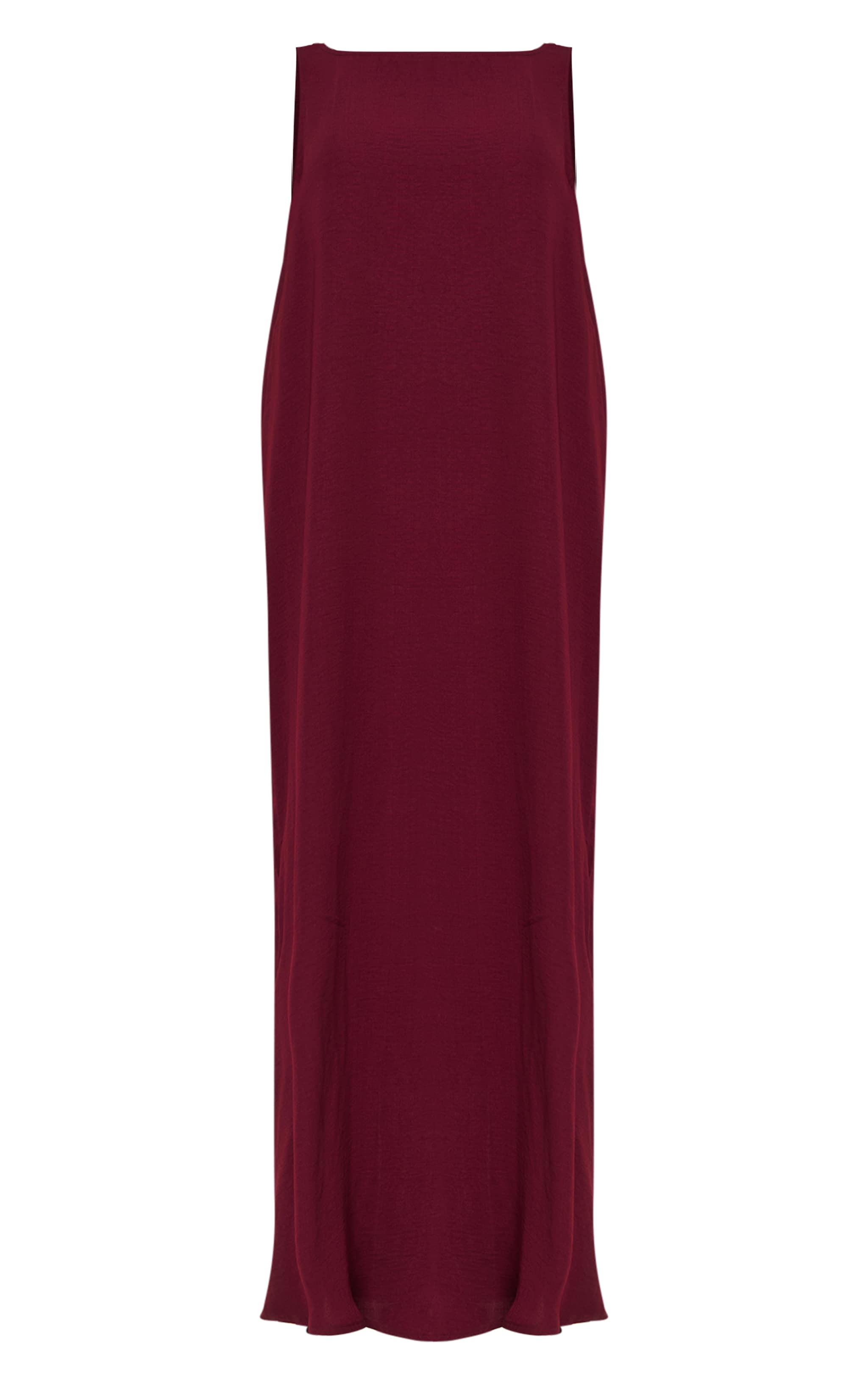 Robe de plage longue fluide en effet lin tissé violet à col bateau image 5