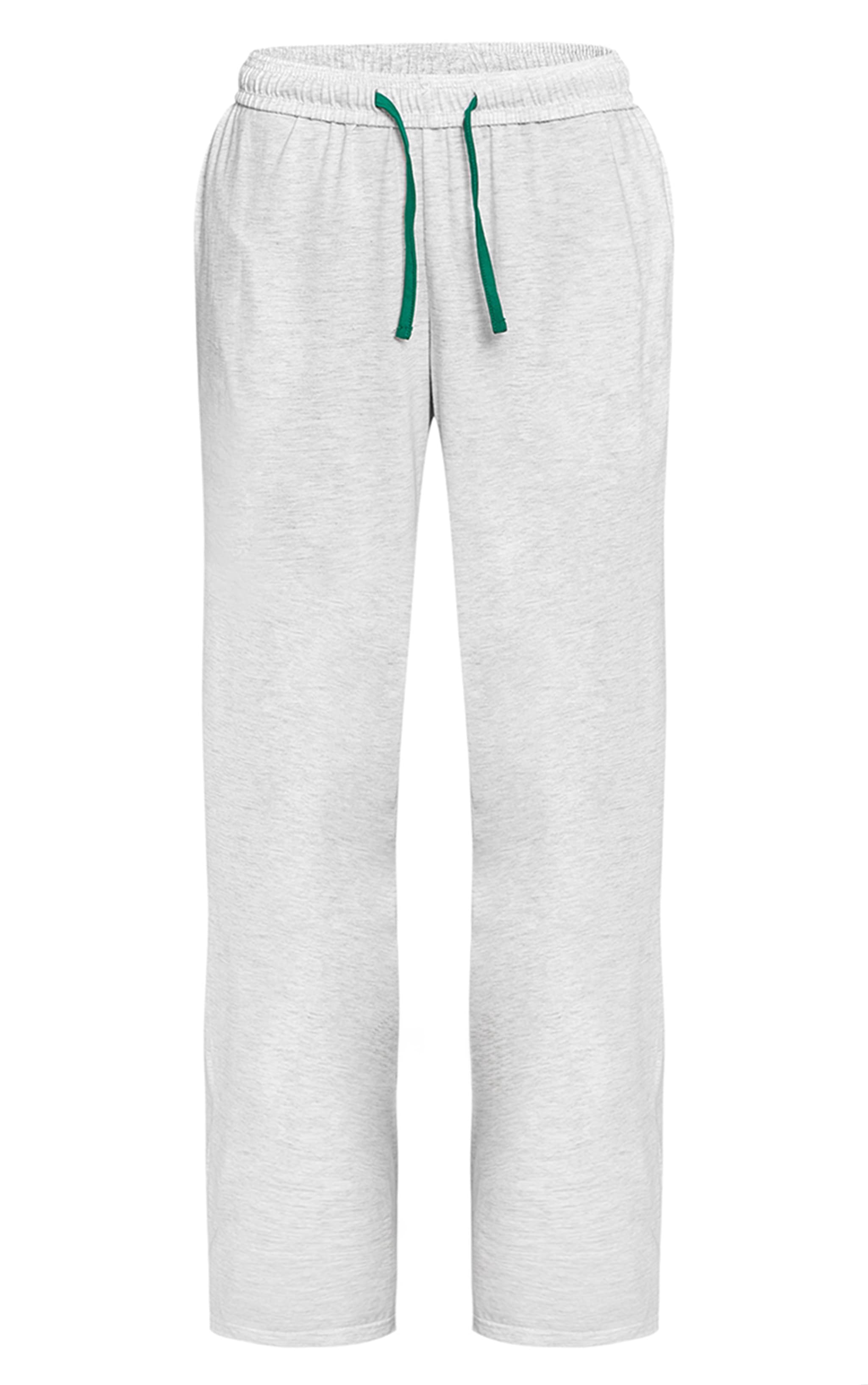 Ash Grey Cotton Contrast Drawstring Relaxed Track Pants image 5
