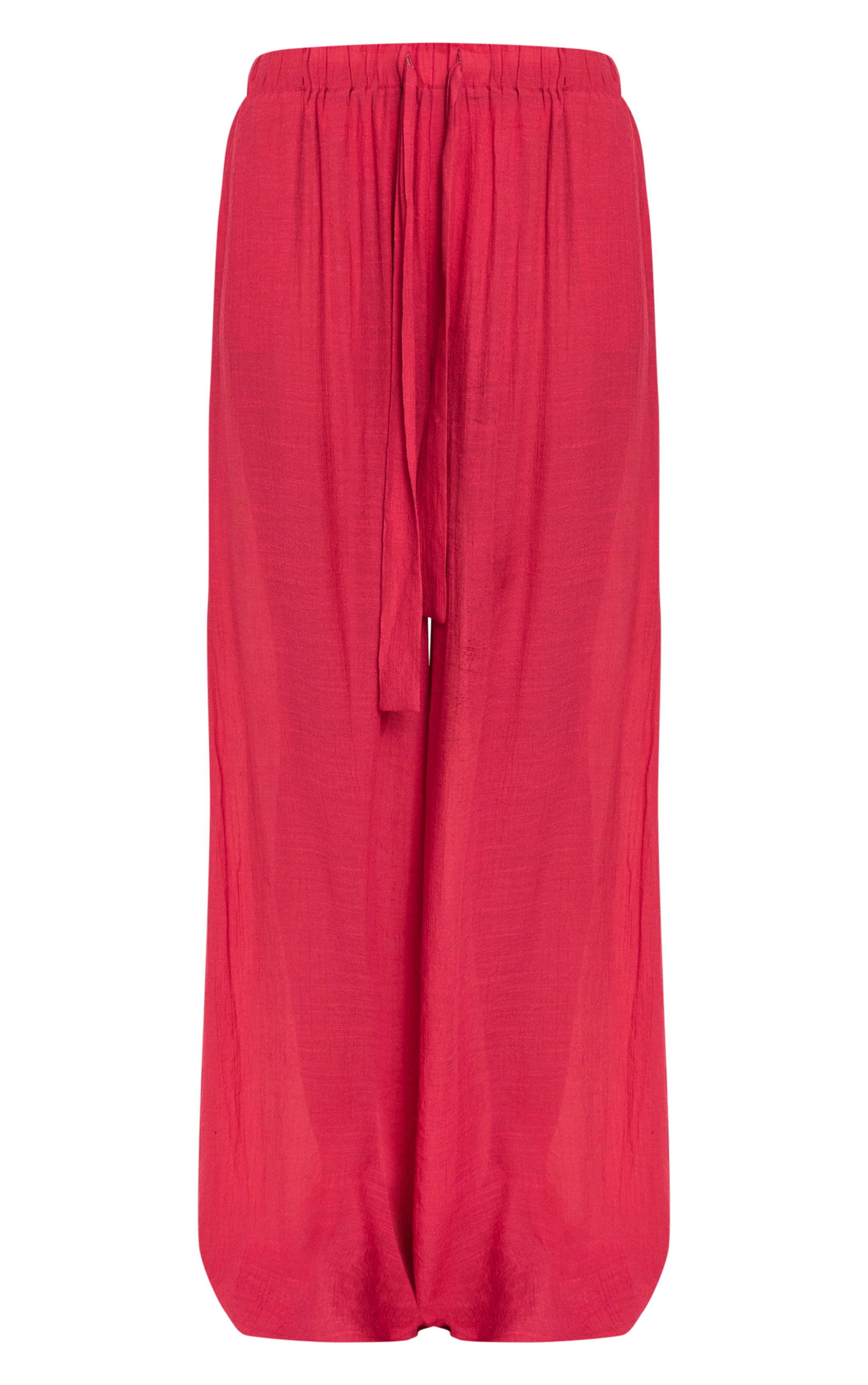Fuschia Linen Look Palazzo Beach Pants image 5